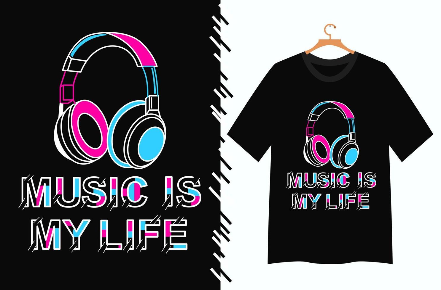 illustration musicale pour la conception de t-shirt vecteur