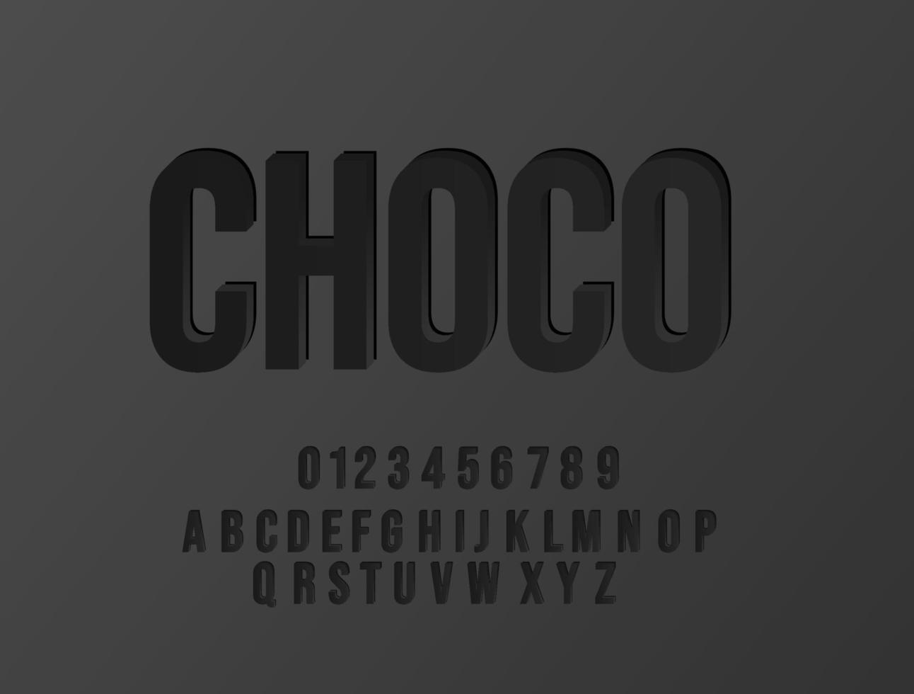 effet de texte de style chocolat facile à modifier vecteur