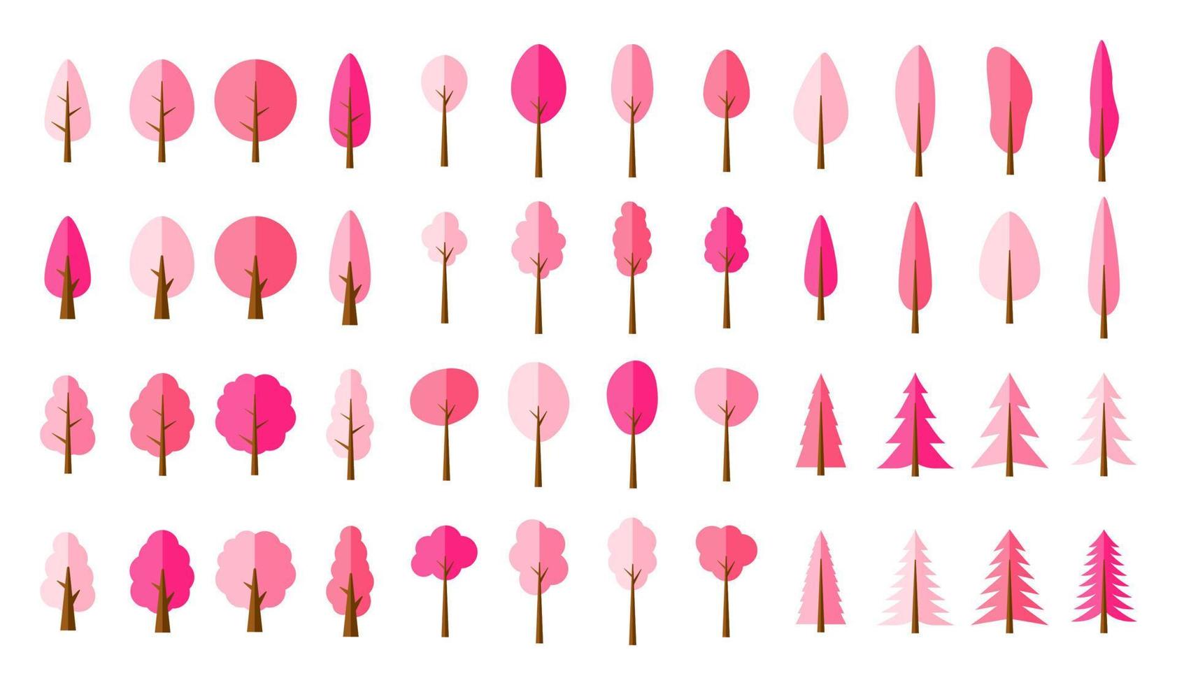 ensemble de pins roses à motif vecteur