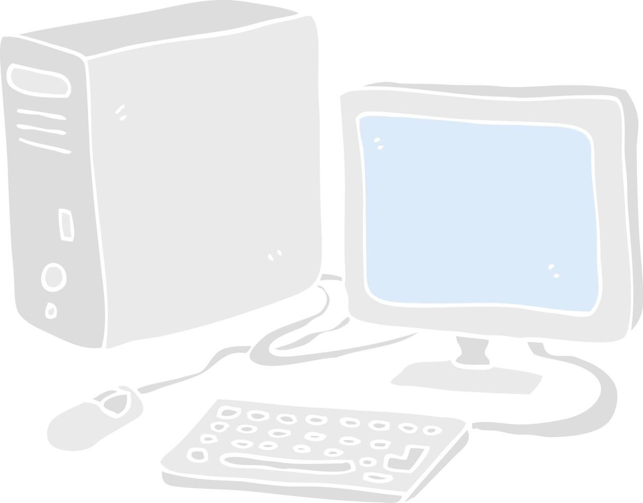 illustration en couleur plate de l'ordinateur vecteur