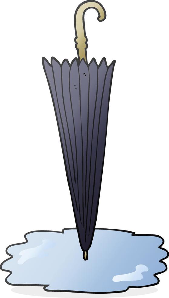 parapluie de dessin animé dessiné à main levée vecteur