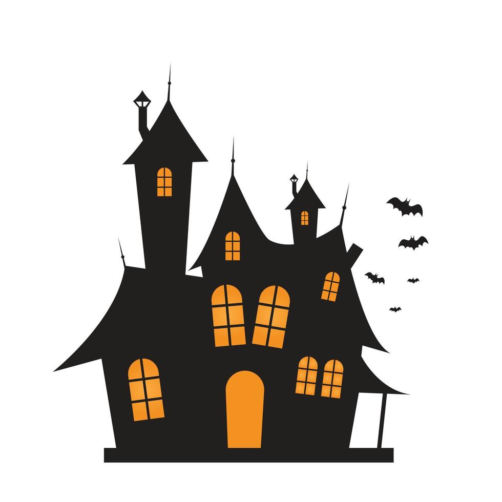 illustration vectorielle de dessin animé maison hantée halloween vecteur
