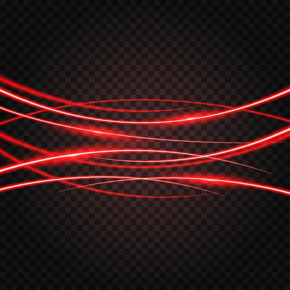 effet de lumière brillant laser rouge abstrait illuminé vecteur