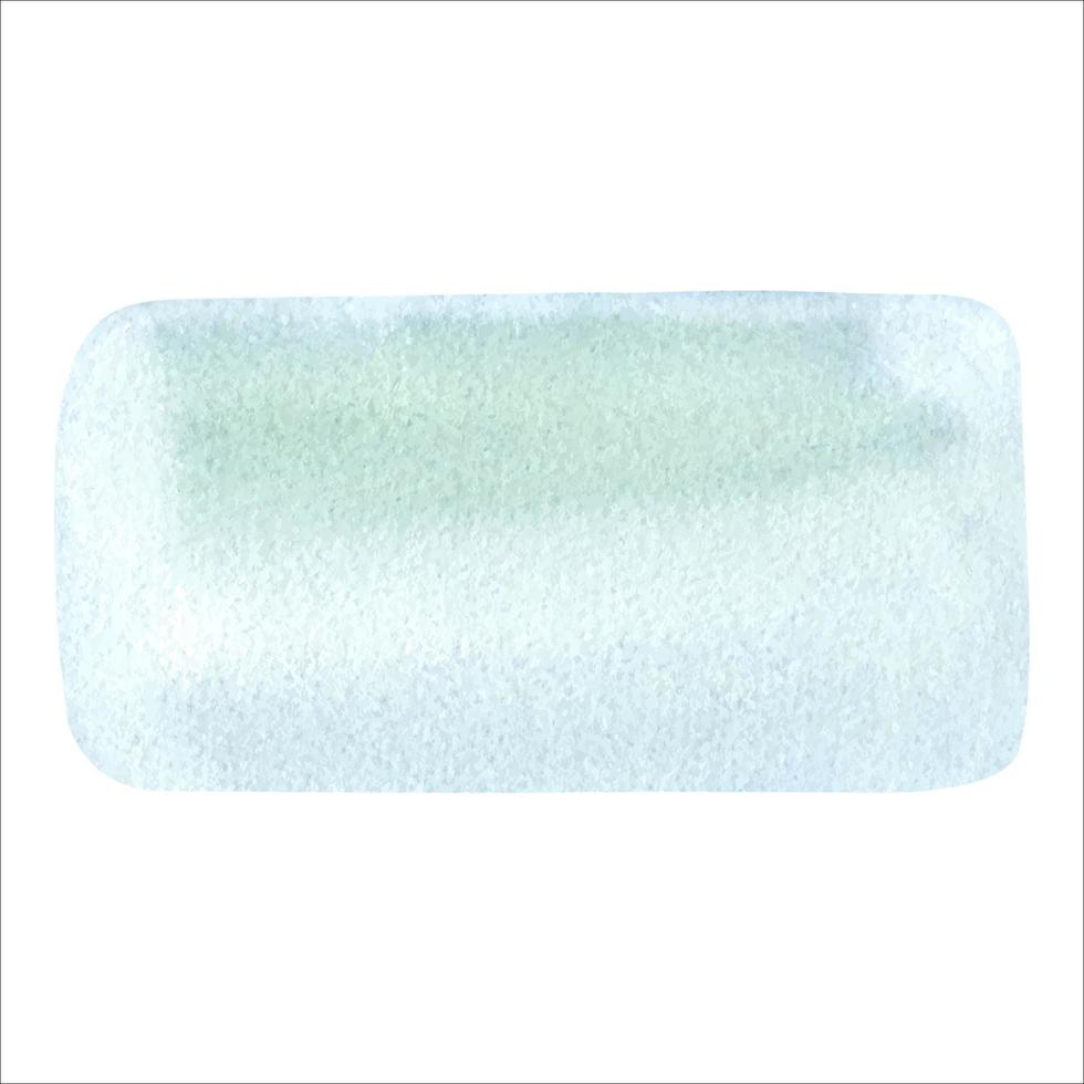 vecteur de fond vert foncé aquarelle, fond rectangulaire aquarelle dessiné à la main. taches abstraites d'aigue-marine, goutte d'un élément pour la conception, l'illustration, le papier peint, les cartes postales