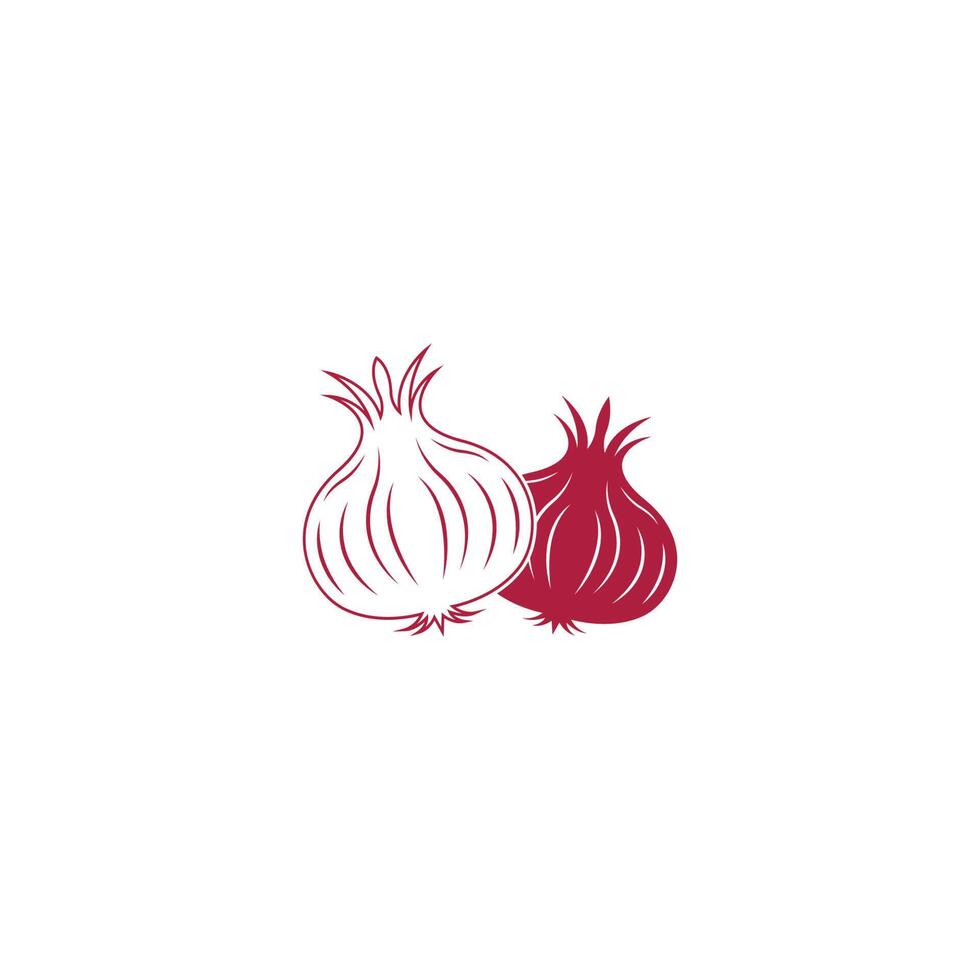 illustration de conception icône logo oignon vecteur