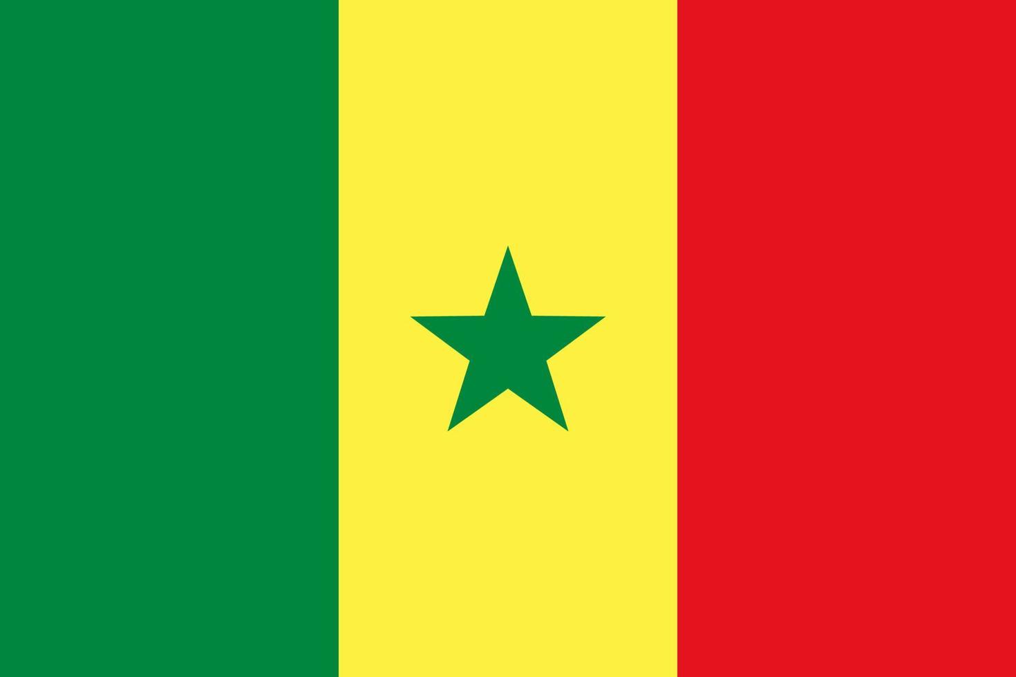 drapeau vectoriel sénégal. symbole national du pays africain