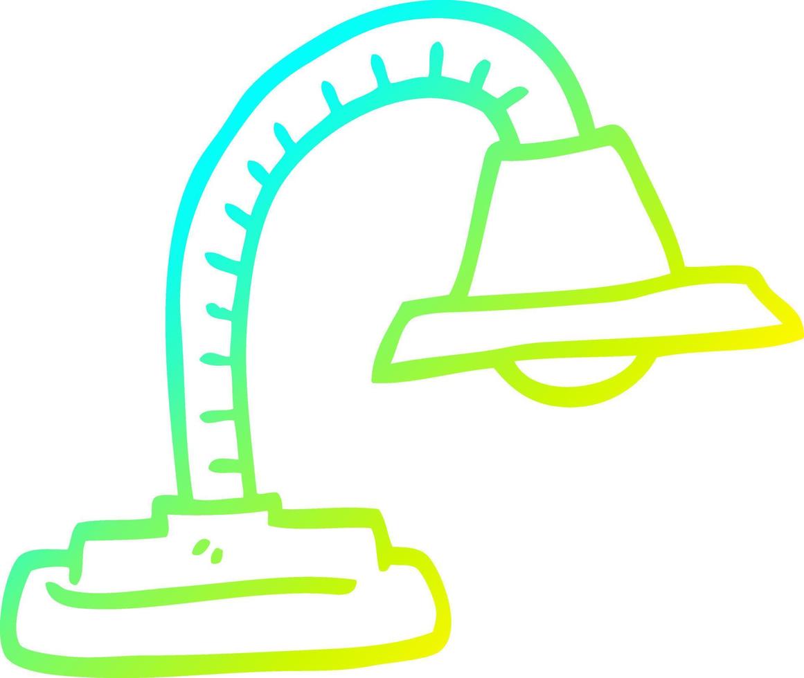 lampe réglable de dessin animé de ligne de gradient froid vecteur