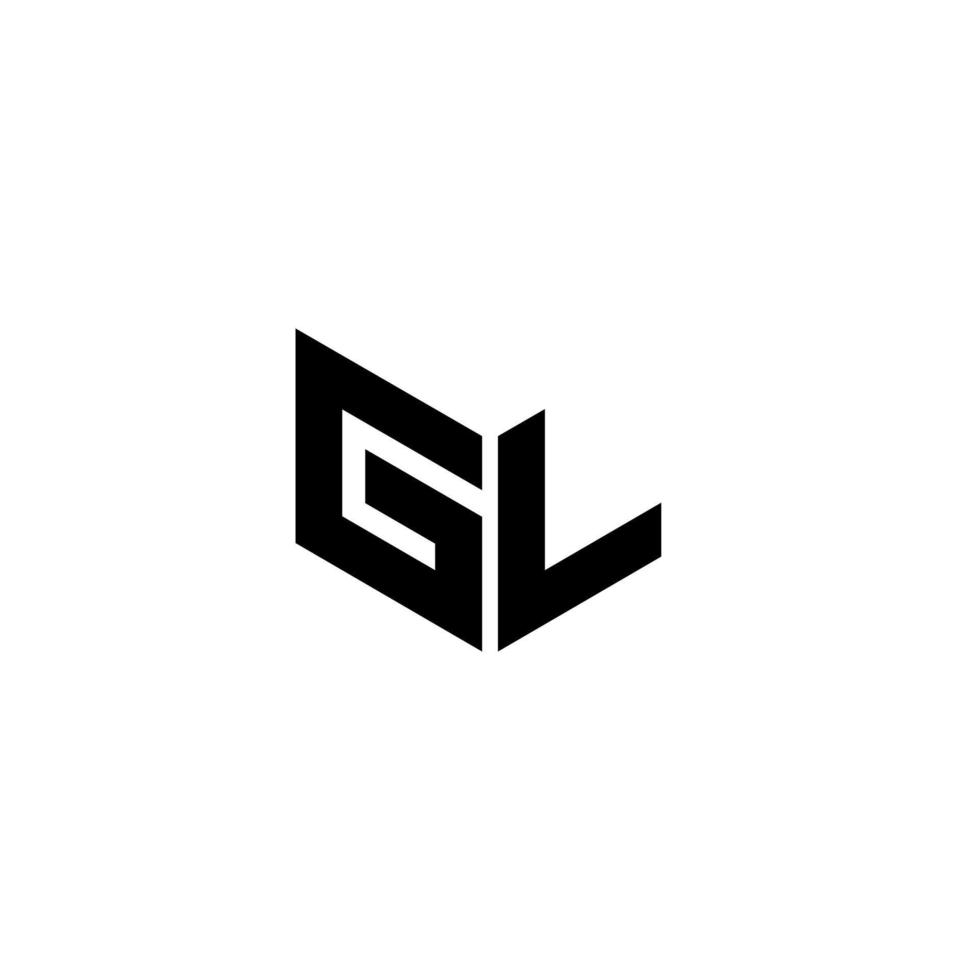 création de logo de lettre gl avec un fond blanc dans l'illustrateur. logo vectoriel, dessins de calligraphie pour logo, affiche, invitation, etc. vecteur
