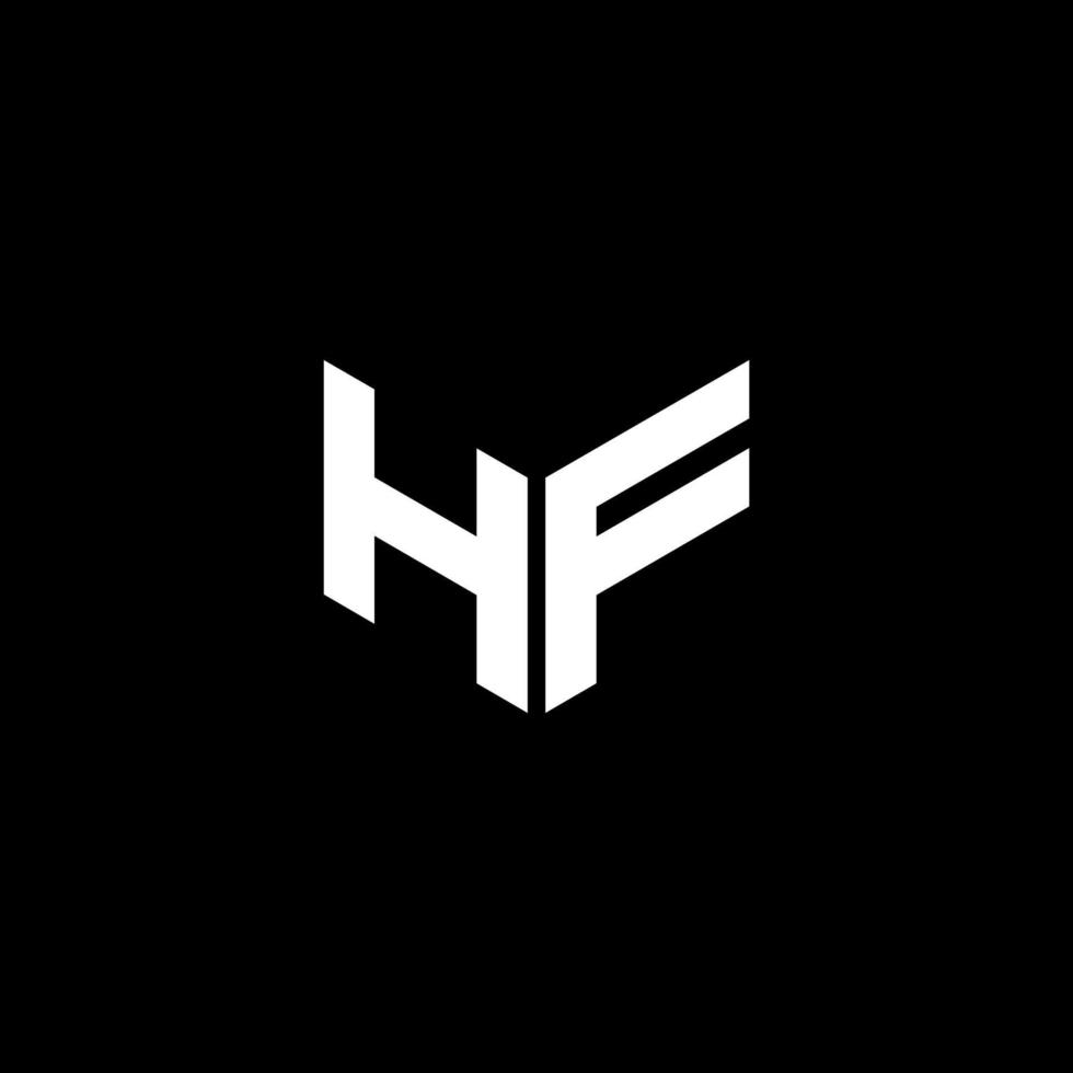 création de logo de lettre hf avec fond noir dans l'illustrateur. logo vectoriel, dessins de calligraphie pour logo, affiche, invitation, etc. vecteur