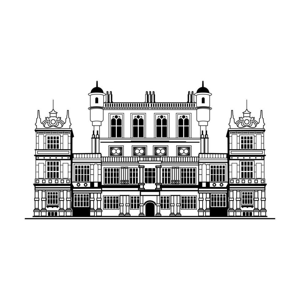 wollaton hall bâtiment illustration vecteur de conception