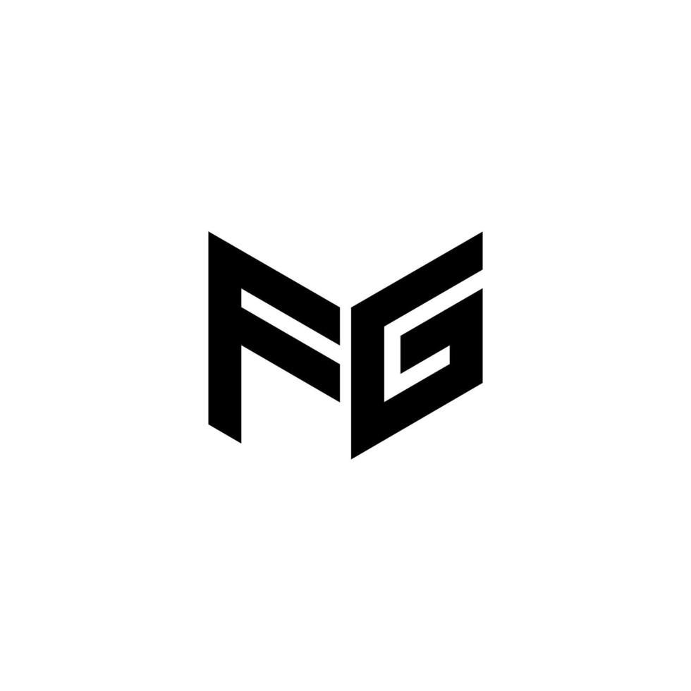 création de logo de lettre fg avec un fond blanc dans l'illustrateur. logo vectoriel, dessins de calligraphie pour logo, affiche, invitation, etc. vecteur