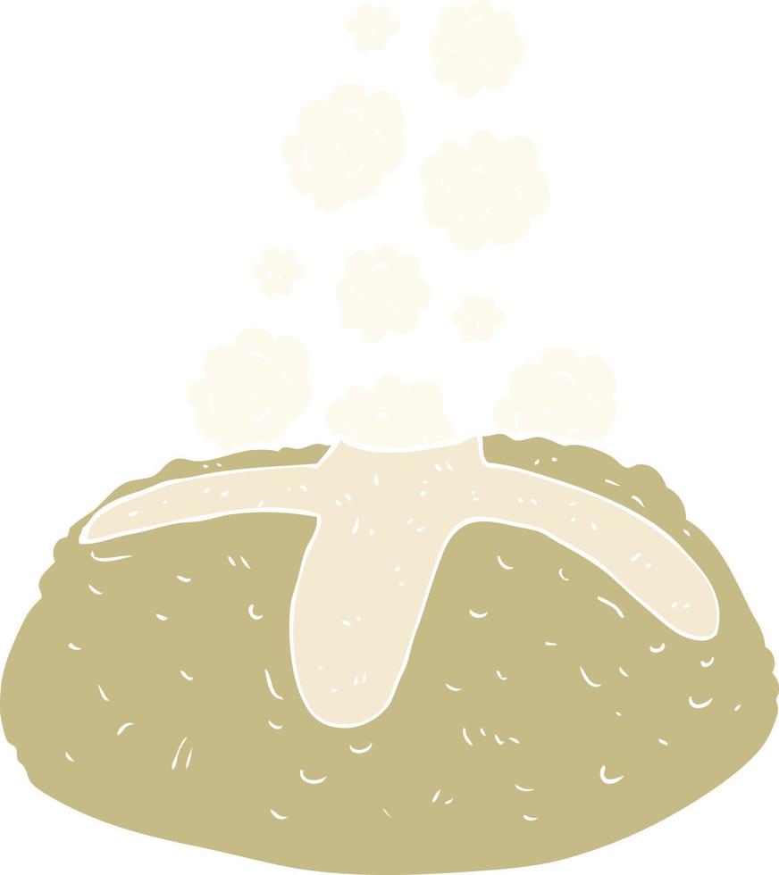 illustration en couleur plate d'une miche de pain vecteur
