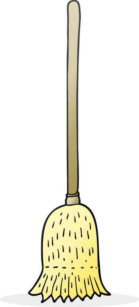 brosse de balayage cartoon dessiné à main levée vecteur