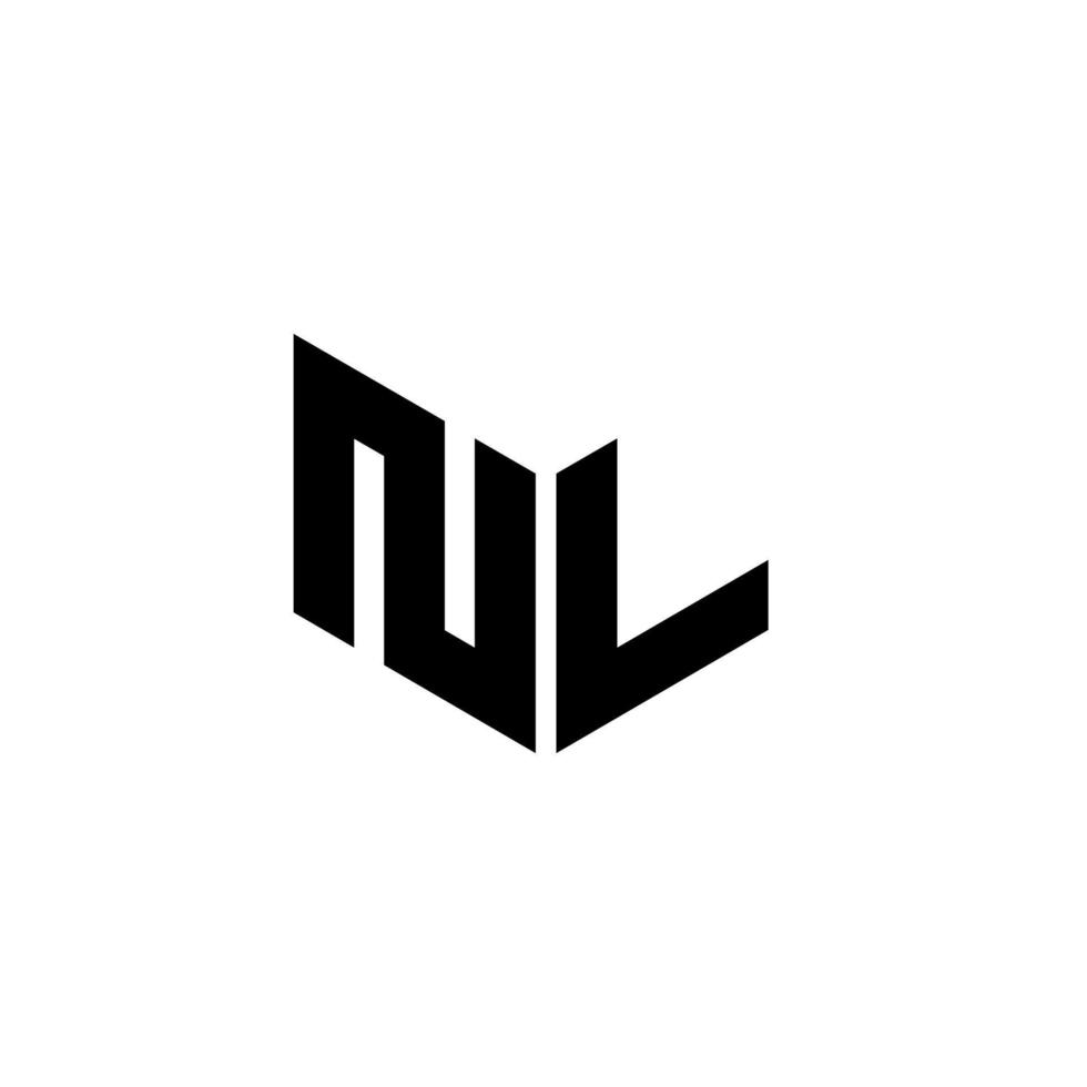 création de logo de lettre nl avec un fond blanc dans l'illustrateur. logo vectoriel, dessins de calligraphie pour logo, affiche, invitation, etc. vecteur