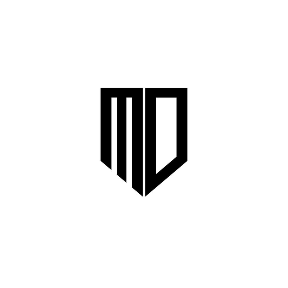 création de logo de lettre md avec un fond blanc dans l'illustrateur. logo vectoriel, dessins de calligraphie pour logo, affiche, invitation, etc. vecteur