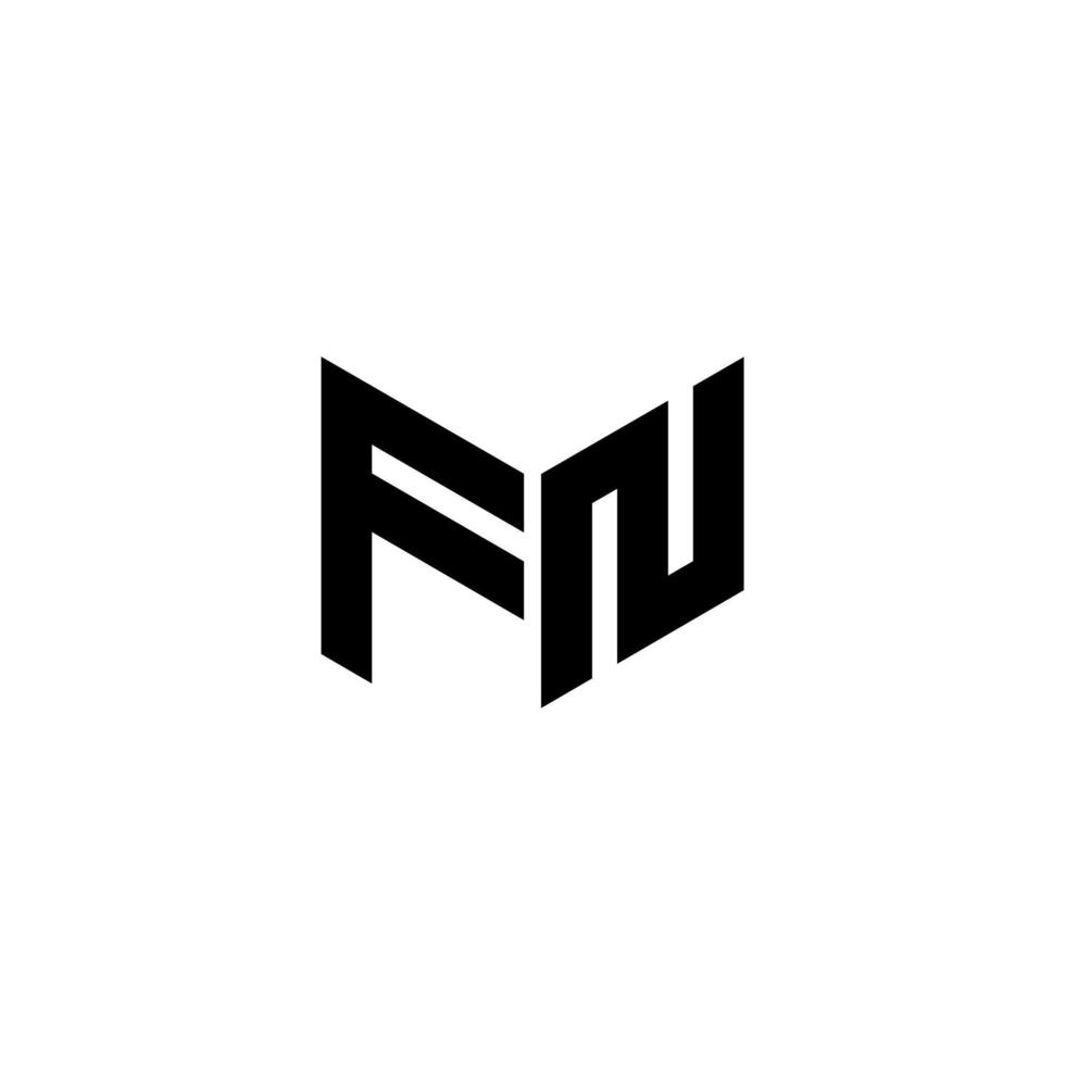création de logo de lettre fn avec un fond blanc dans l'illustrateur. logo vectoriel, dessins de calligraphie pour logo, affiche, invitation, etc. vecteur