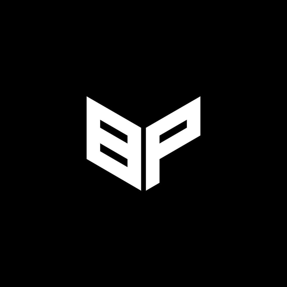 création de logo de lettre bp avec fond noir dans l'illustrateur. logo vectoriel, dessins de calligraphie pour logo, affiche, invitation, etc. vecteur