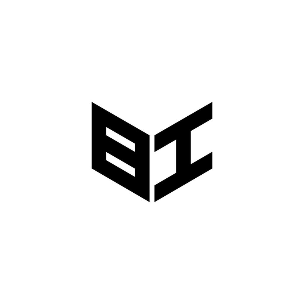 création de logo de lettre bi avec un fond blanc dans l'illustrateur. logo vectoriel, dessins de calligraphie pour logo, affiche, invitation, etc. vecteur