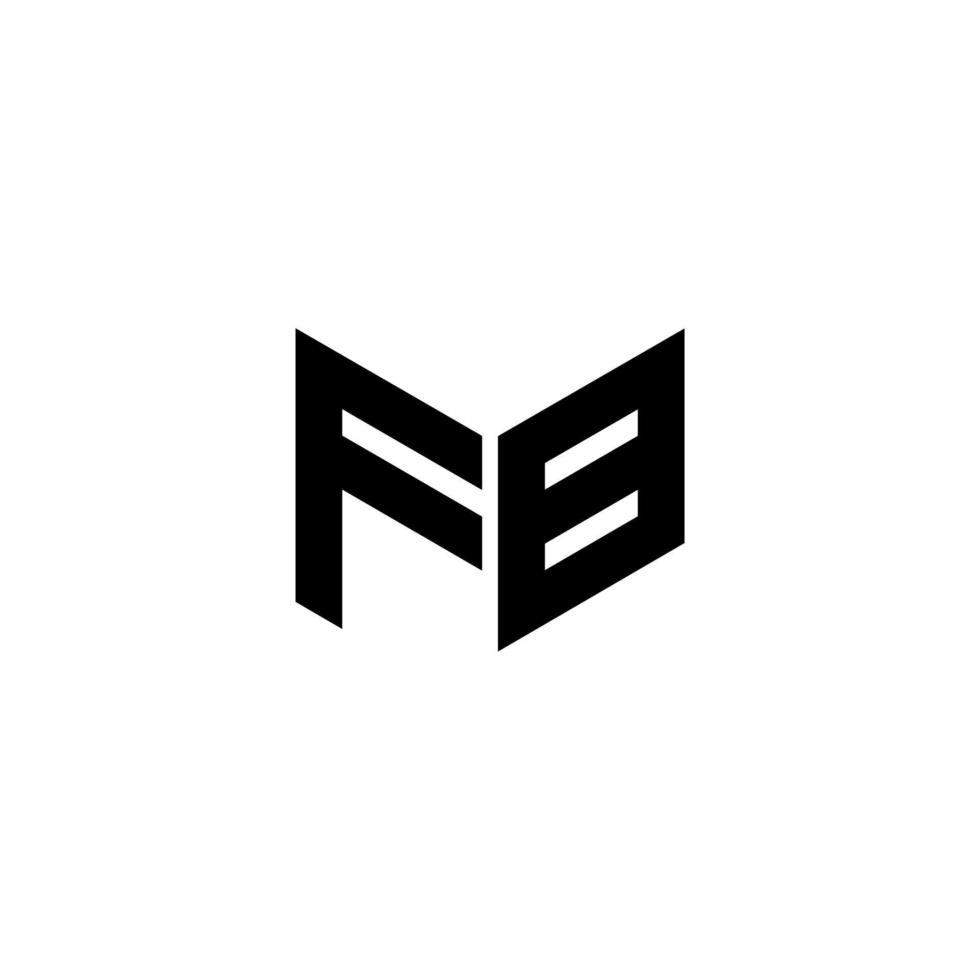 création de logo de lettre fb avec un fond blanc dans l'illustrateur. logo vectoriel, dessins de calligraphie pour logo, affiche, invitation, etc. vecteur