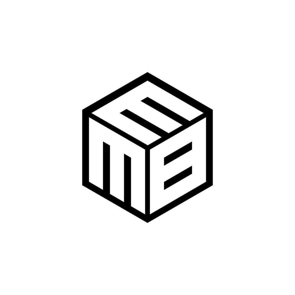 création de logo de lettre mbm avec fond blanc dans l'illustrateur, style de chevauchement de polices de l'alphabet moderne du logo vectoriel. dessins de calligraphie pour logo, affiche, invitation, etc. vecteur