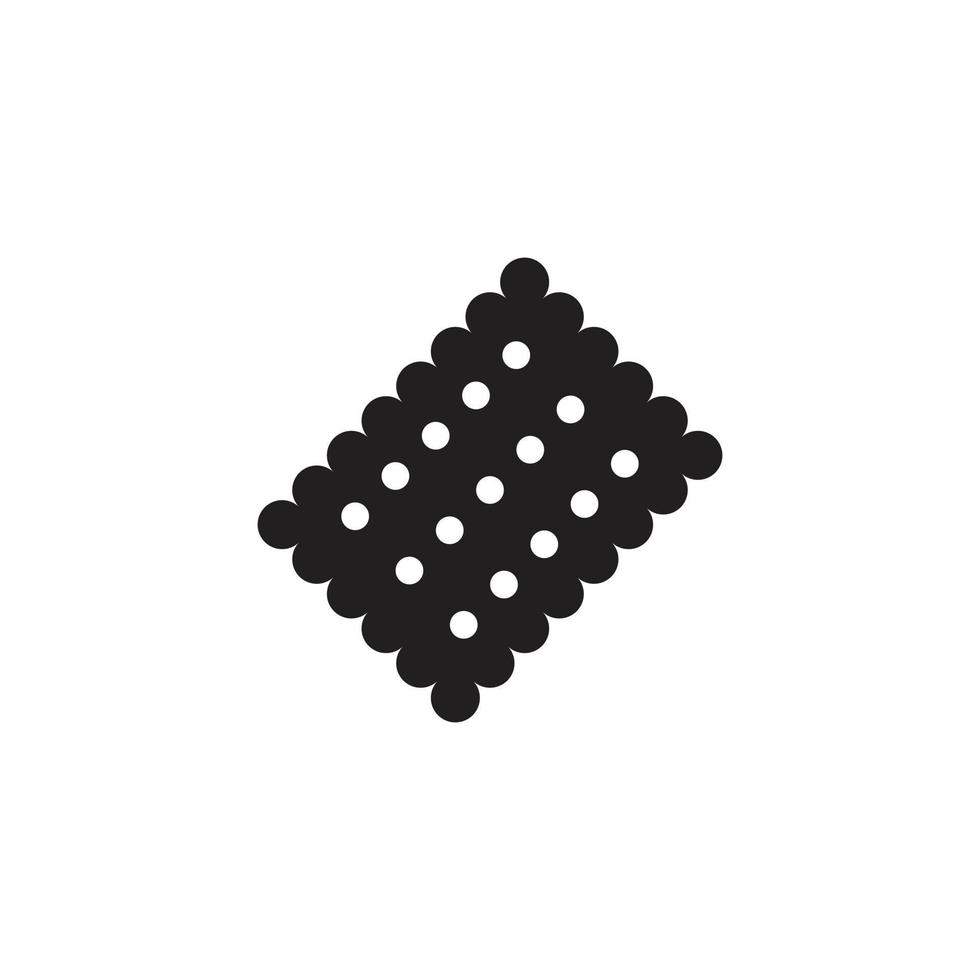 eps10 vecteur noir biscuit unique abstrait art solide icône isolé sur fond blanc. symbole rempli de cookie de navigateur dans un style moderne simple et plat pour la conception, le logo et l'application mobile de votre site Web