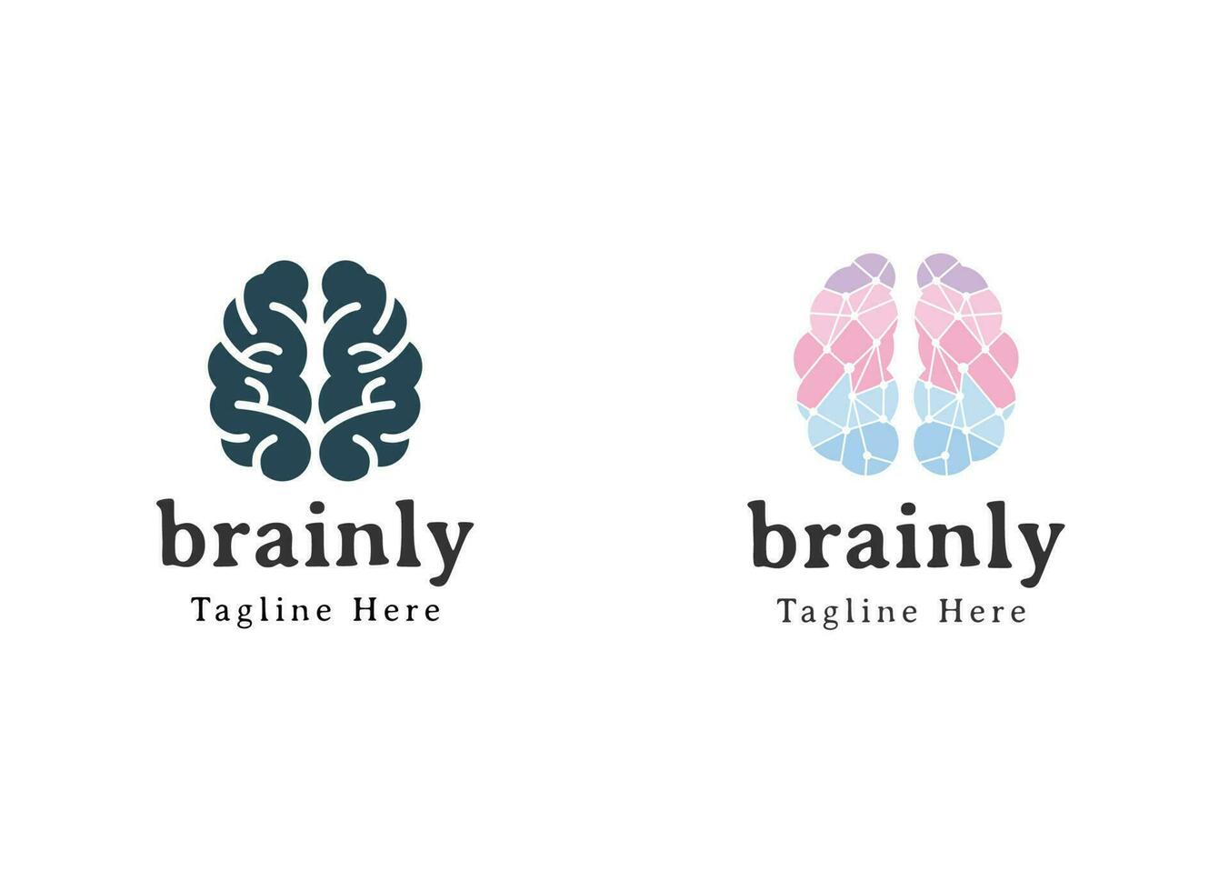 modèle de conception de logo de cerveau. vecteur