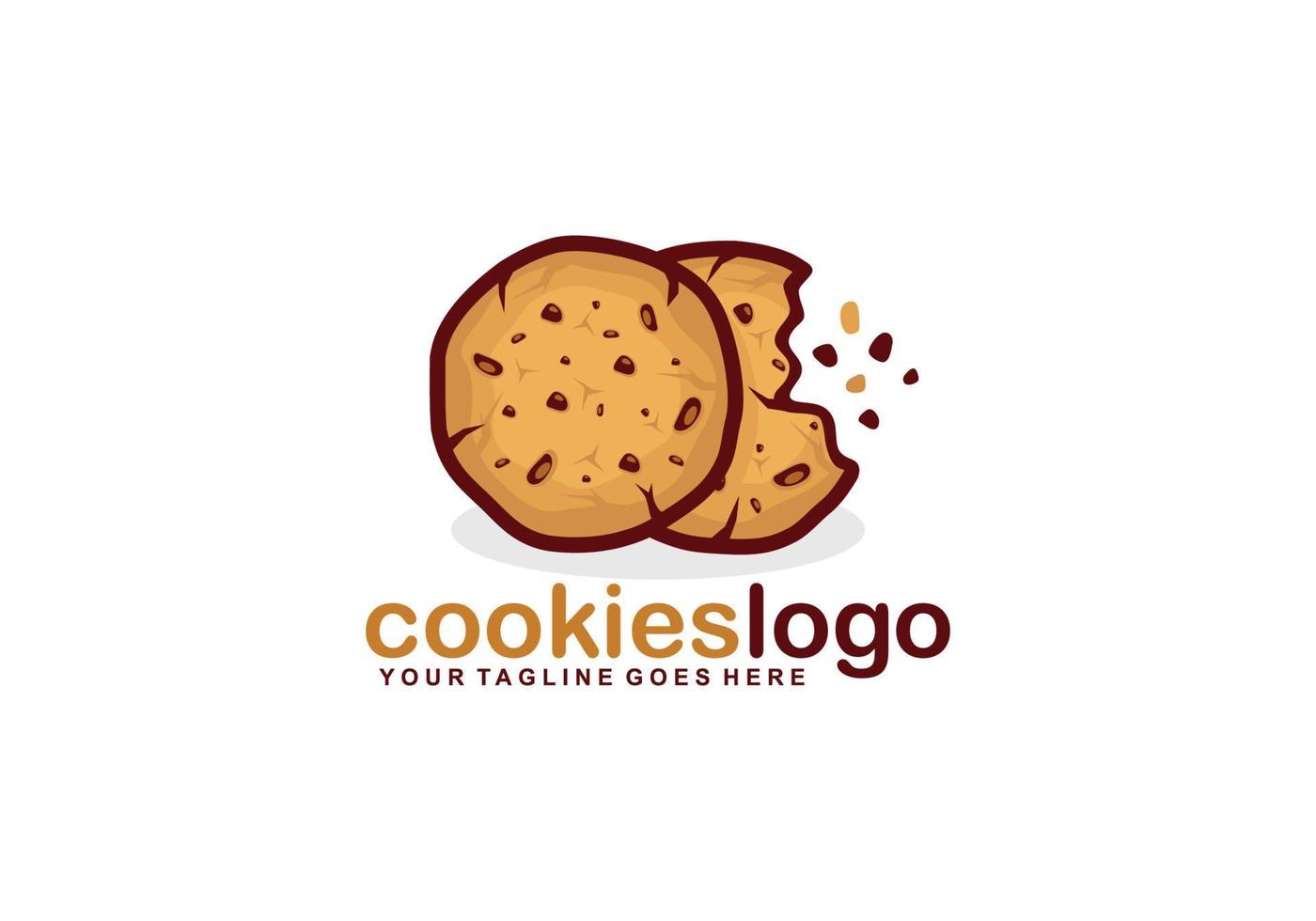 vecteur de conception de logo de biscuits