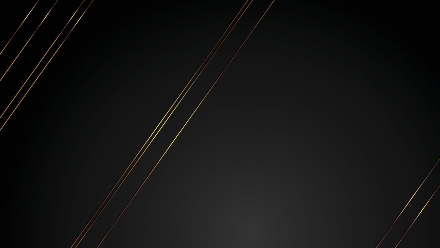illustration vectorielle de luxe fond noir bannière avec bande d'or art déco ligne diagonale vecteur