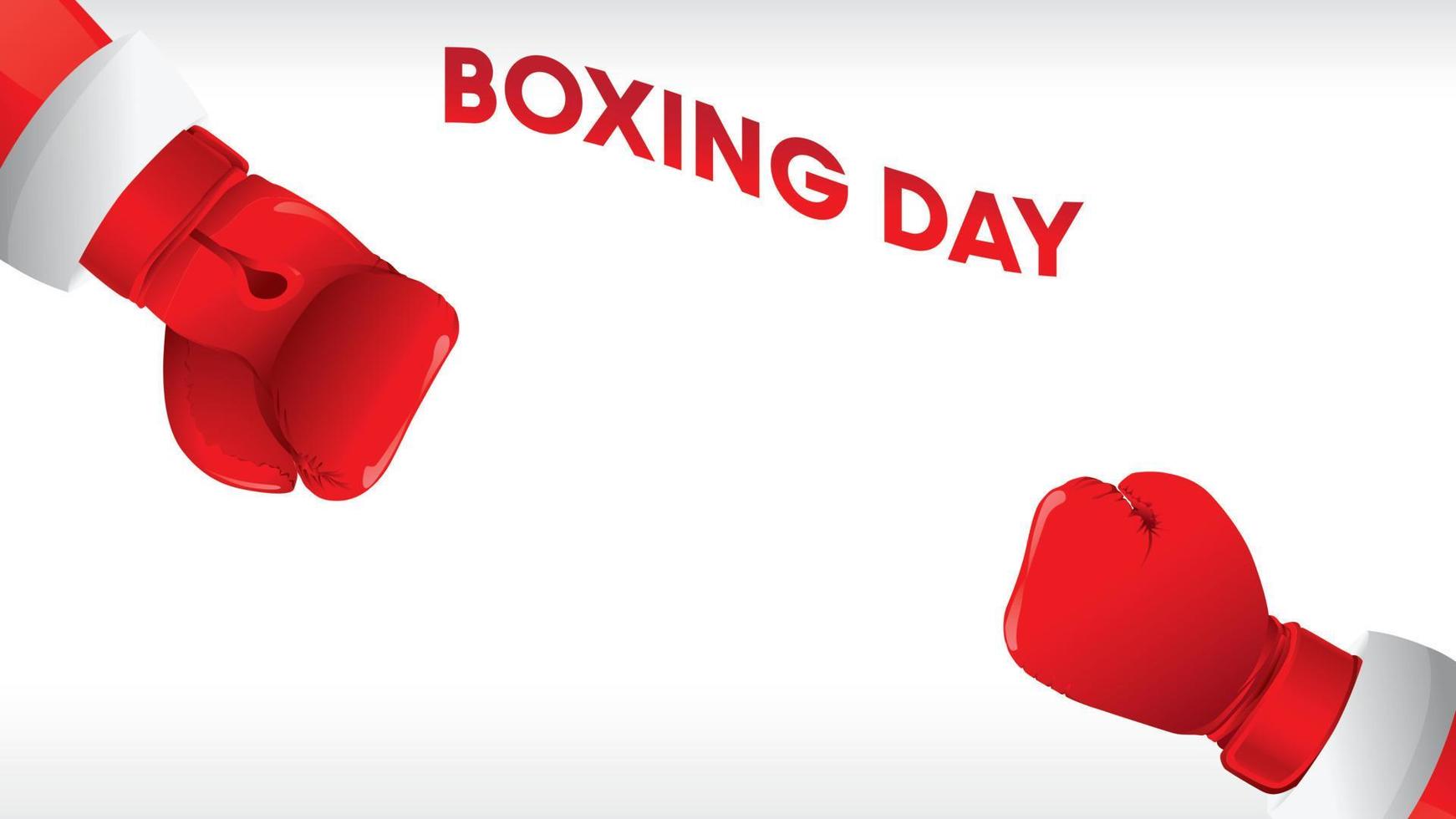 boxing day vector illustration.typography combiné en forme de gants de boxe