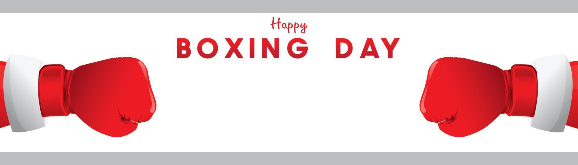 boxing day vector illustration.typography combiné en forme de gants de boxe