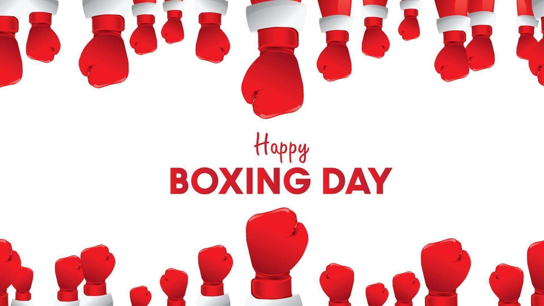 boxing day vector illustration.typography combiné en forme de gants de boxe