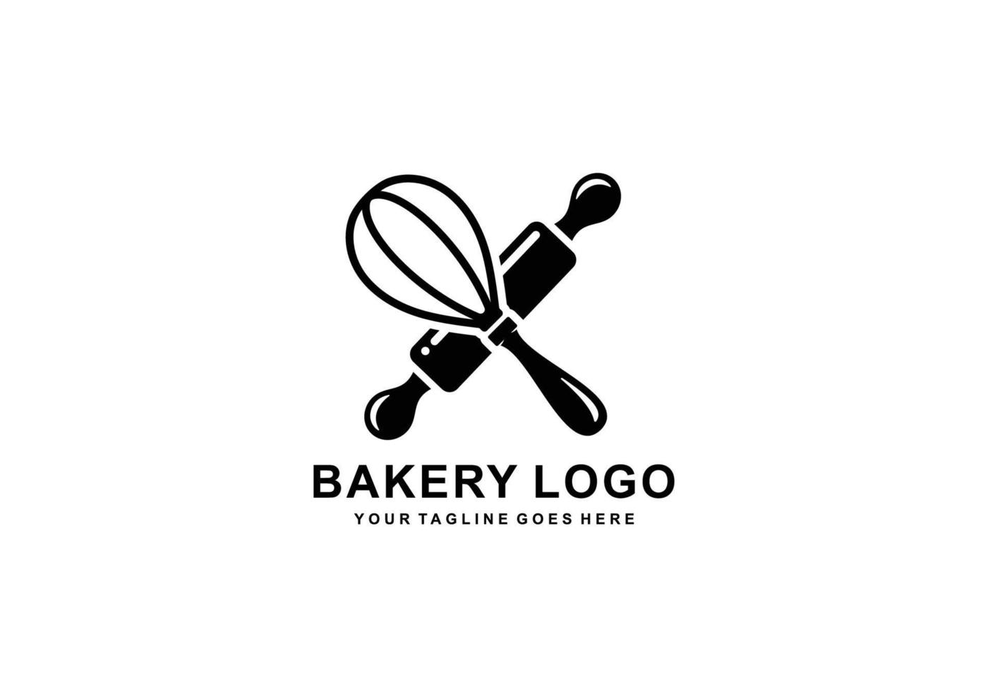 vecteur de logo plat simple boulangerie