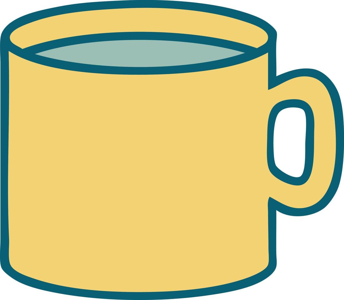 image emblématique de style tatouage d'une tasse de café vecteur