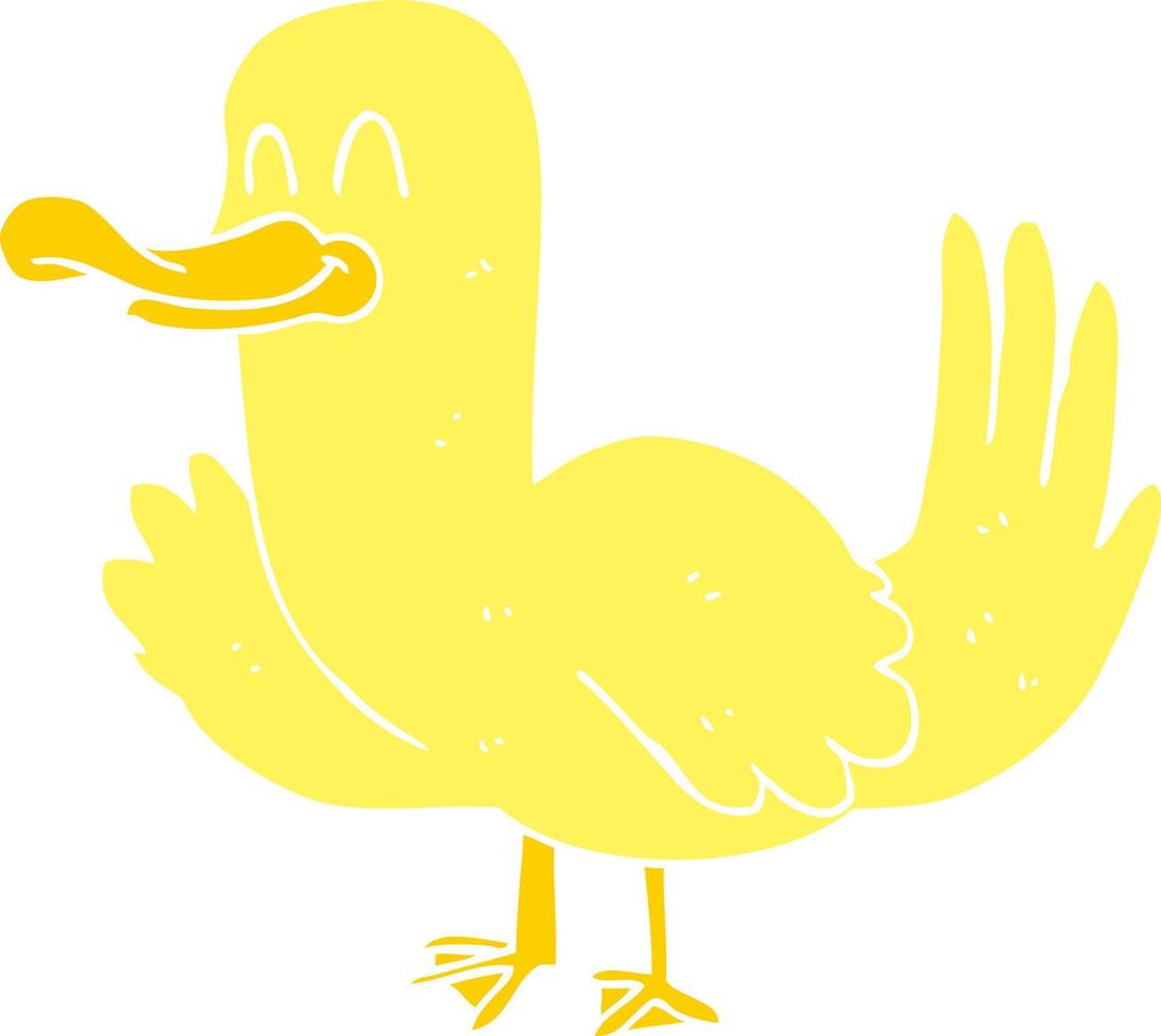 illustration en couleur plate du canard vecteur
