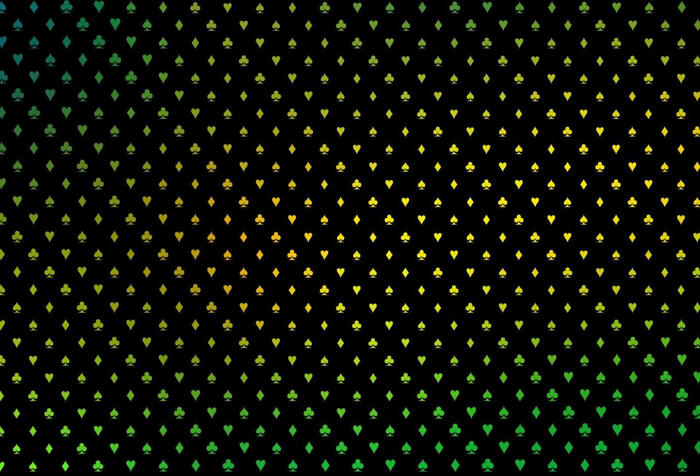 texture vecteur vert foncé et jaune avec des cartes à jouer.