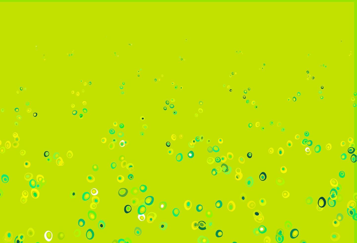 couverture vectorielle vert clair et jaune avec des taches. vecteur