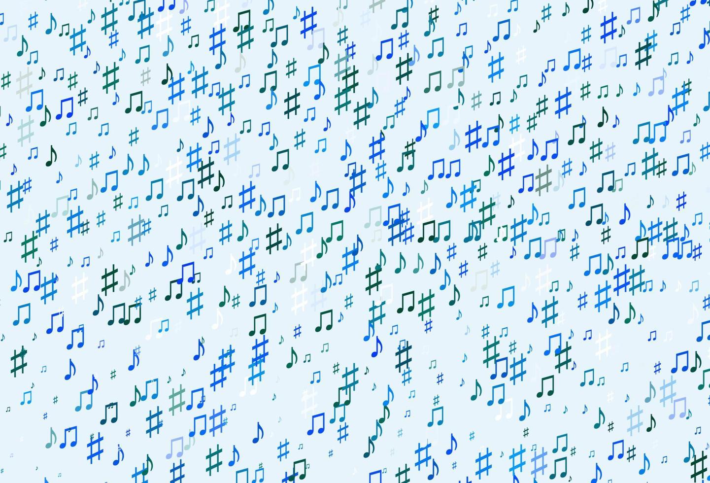 toile de fond vecteur bleu clair avec des notes de musique.