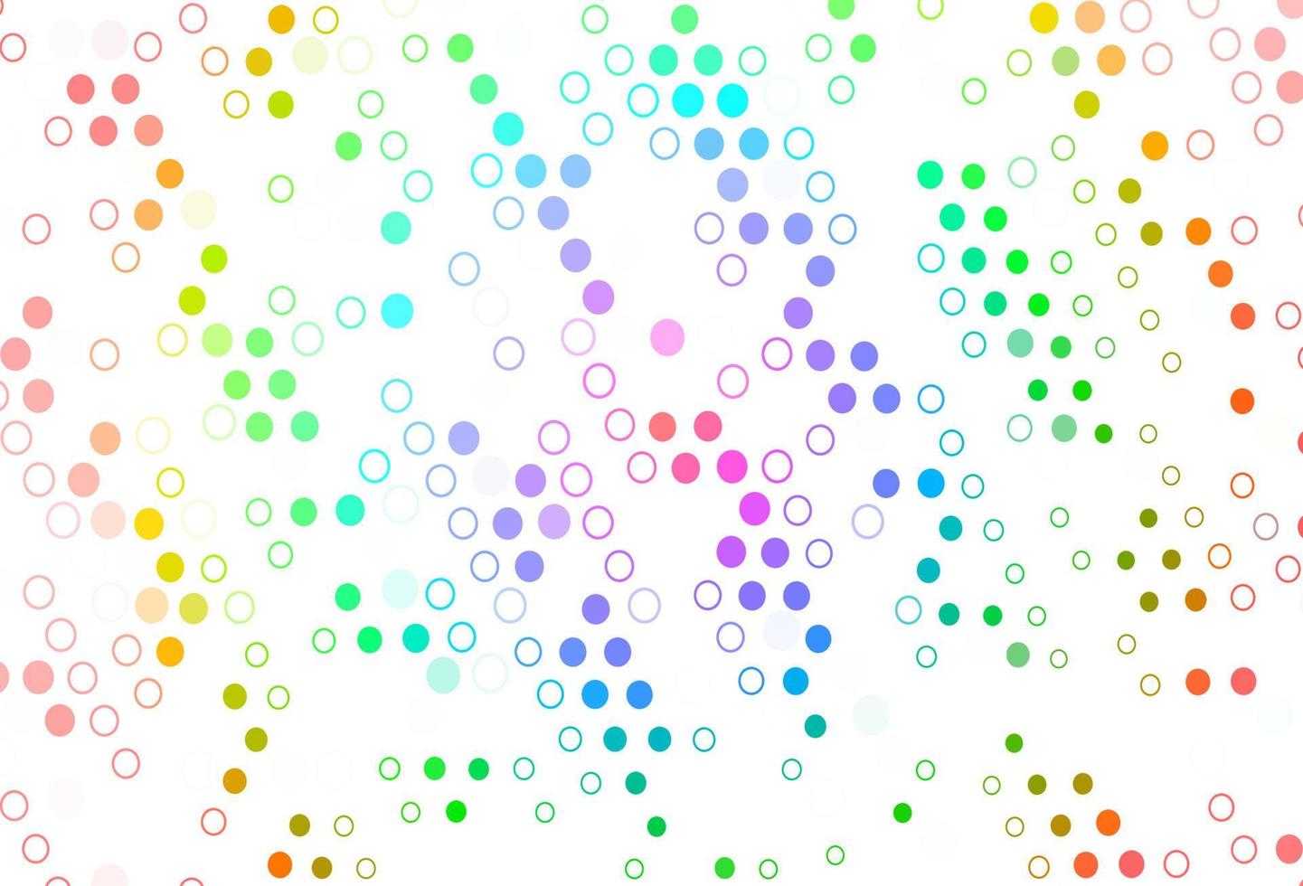 modèle vectoriel multicolore clair et arc-en-ciel avec des cercles.