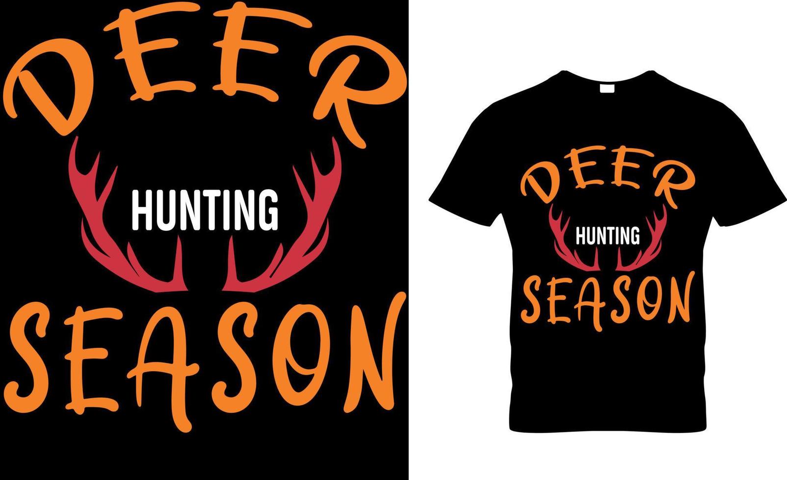 le t-shirt de saison de chasse au cerf de haute qualité est un design unique vecteur