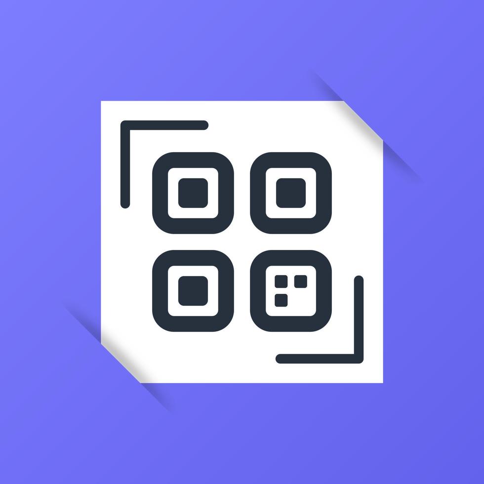 scanner l'icône du code qr. code de réponse rapide ou code qr pour l'application mobile, le paiement et le site Web. scannez-moi l'étiquette de signe. vecteur