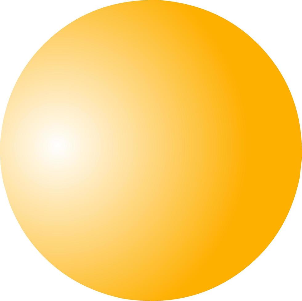 Sphère orange isolé sur blanc vecteur