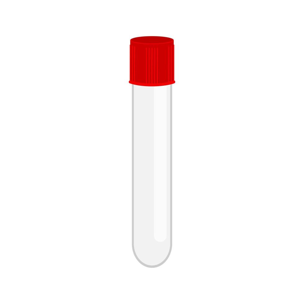 tube à essai en verre vide pour l'analyse du sang vecteur