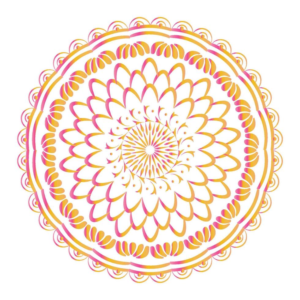 conception d'art de mandala en cercle. conception de mandala simple art de mandala floral belle illustration de mandala vecteur