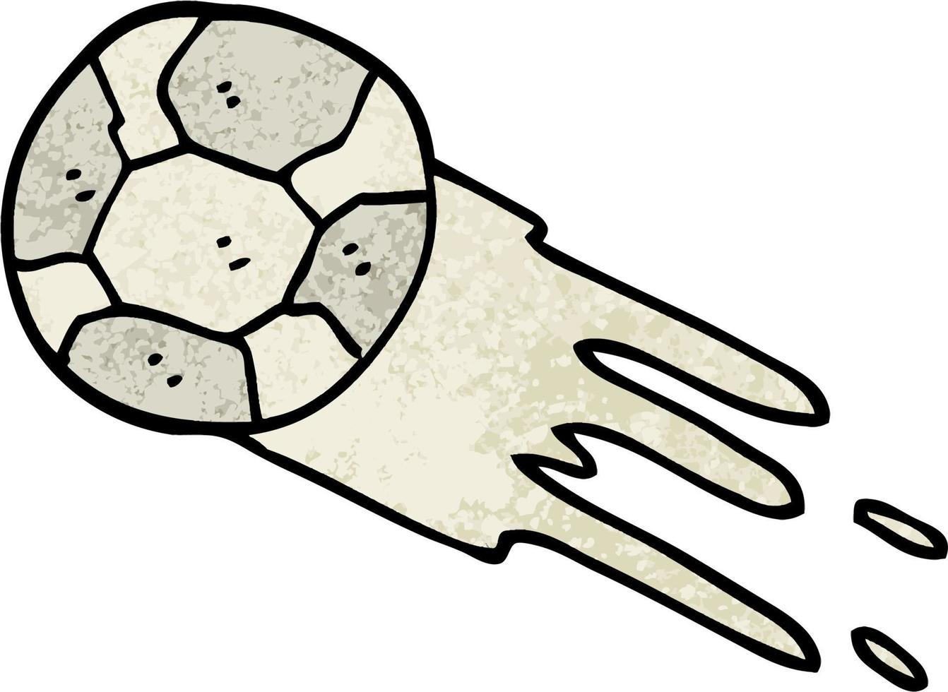 ballon de football de dessin animé illustration texturée grunge vecteur