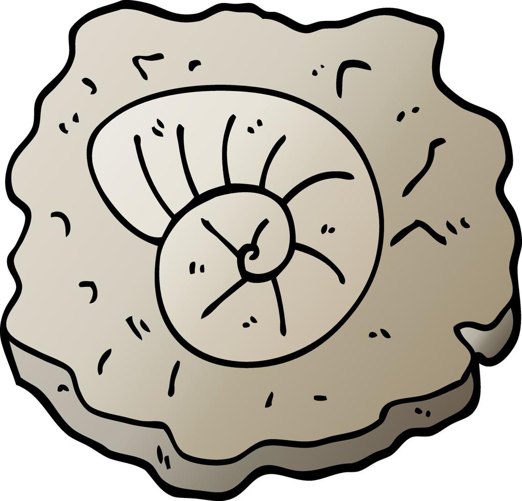 vecteur dégradé illustration dessin animé ancien fossile