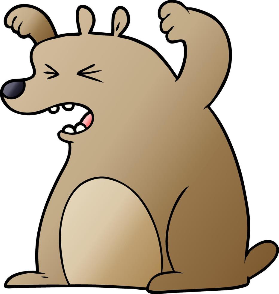 ours rugissant de dessin animé vecteur