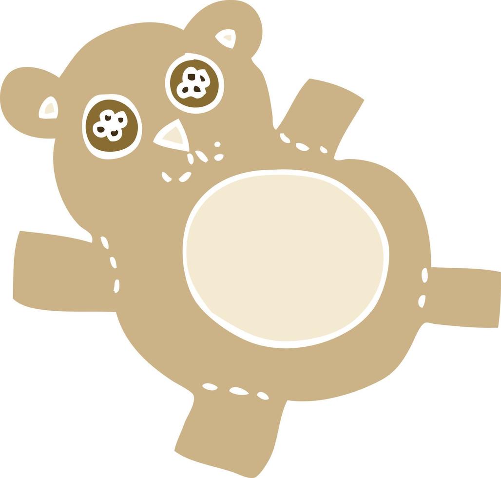 ours en peluche dessin animé illustration couleur plate vecteur