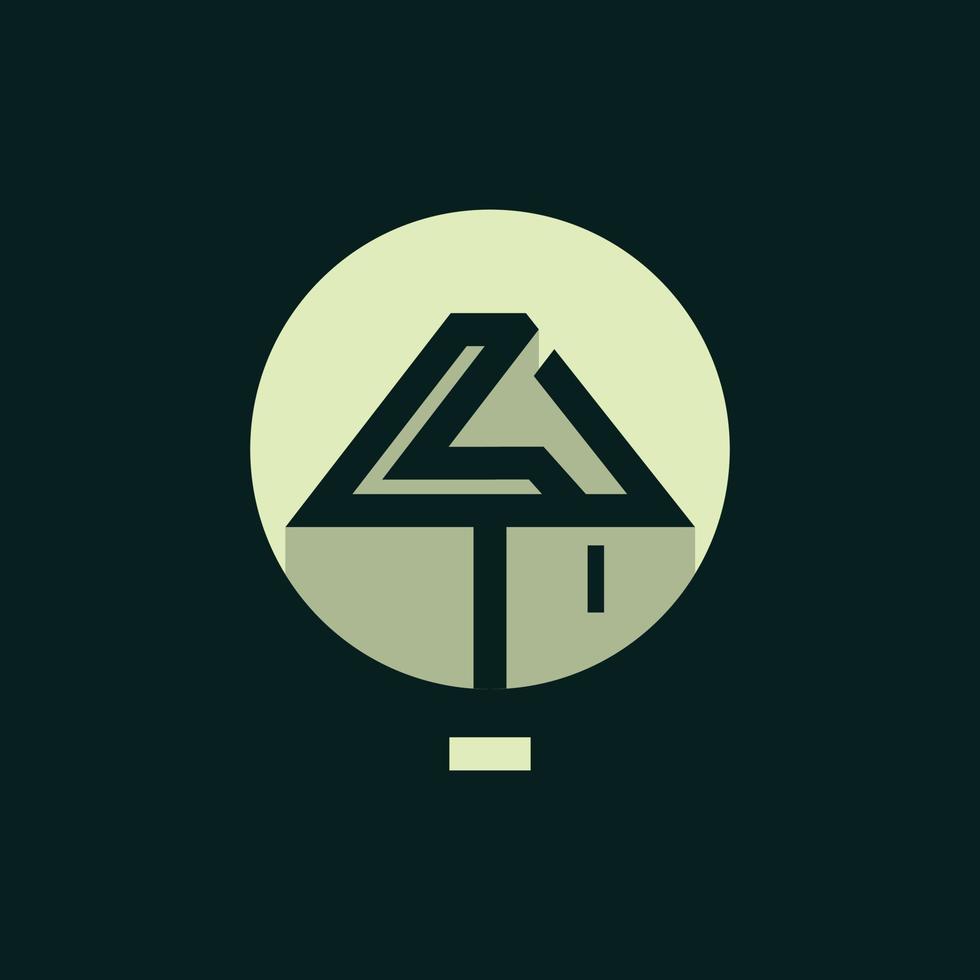 lettre l lampe chambre simple logo créatif moderne vecteur