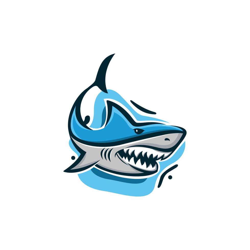 logo créatif illustration animal requin vecteur
