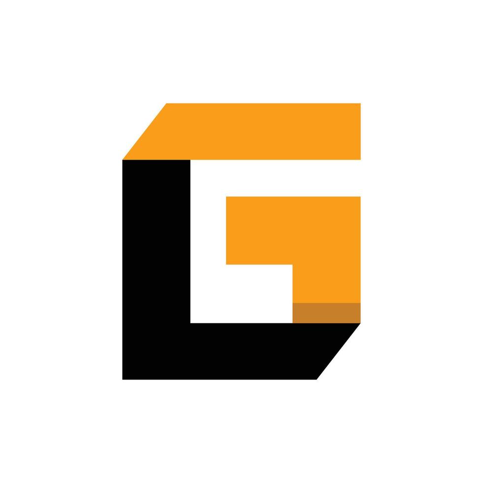 lettre lg géométrique moderne logo créatif vecteur